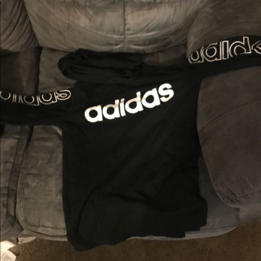 Adidas Long Steve Black And White Shirt